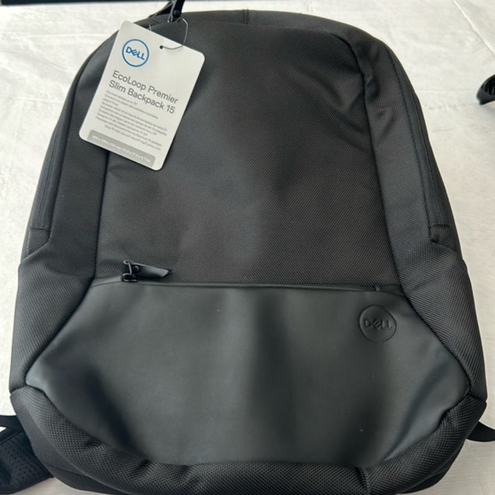 Dell Ecoloop Premier Slim Backpack 15 Laptop Black Polyester Leather PE1520PS